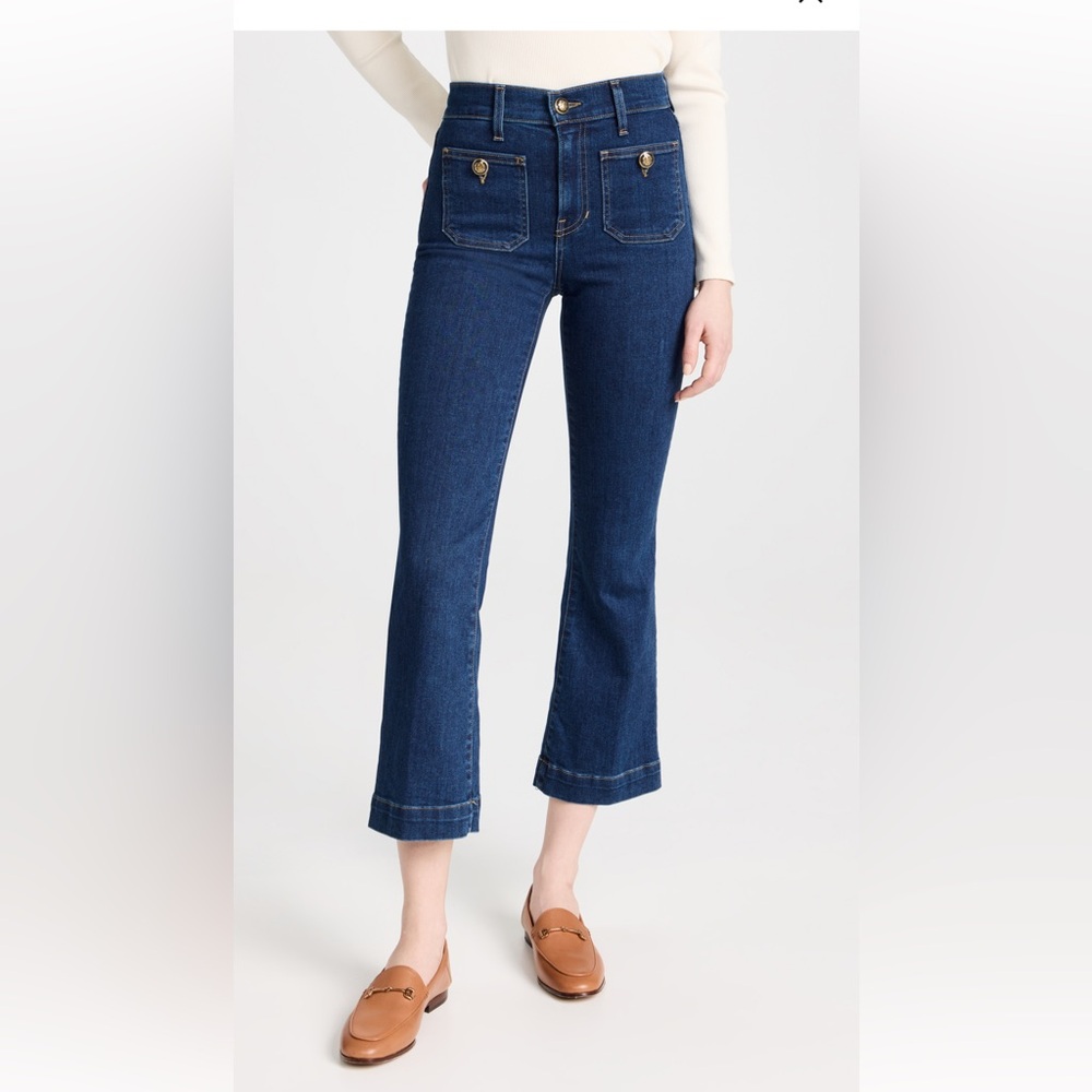 VERONICA BEARD Carson High Rise Ankle Flair Jeans, size 25